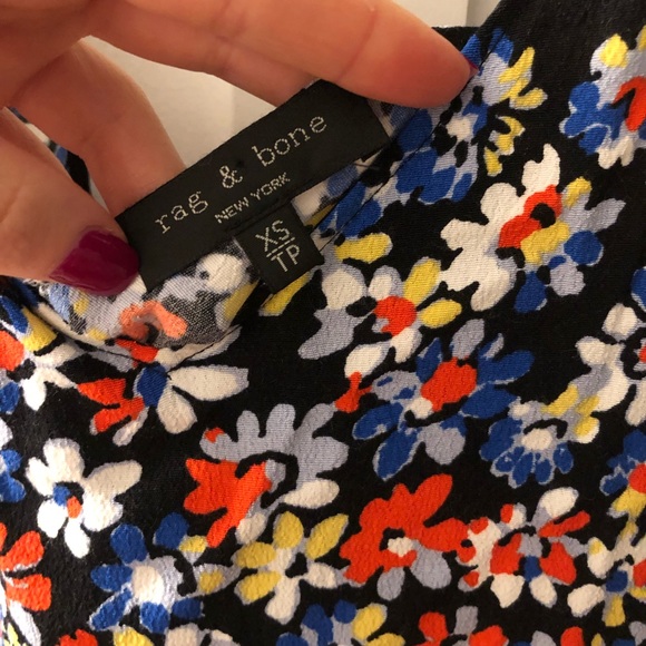 Rag & Bone Estell Floral Midi Dress with Pockets, XS - Picture 6 of 9